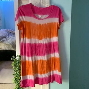 Orange and Pink Tie Dye Sundress